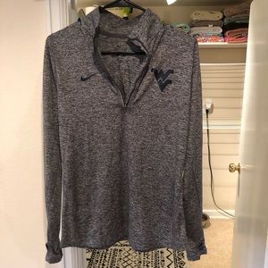 West Virginia mountaineers dri-fit pull over